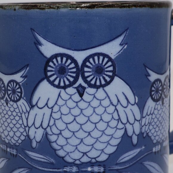 Otagiri Other - Vintage Otagiri Blue White OWL Mug 4" x 3" (M11)